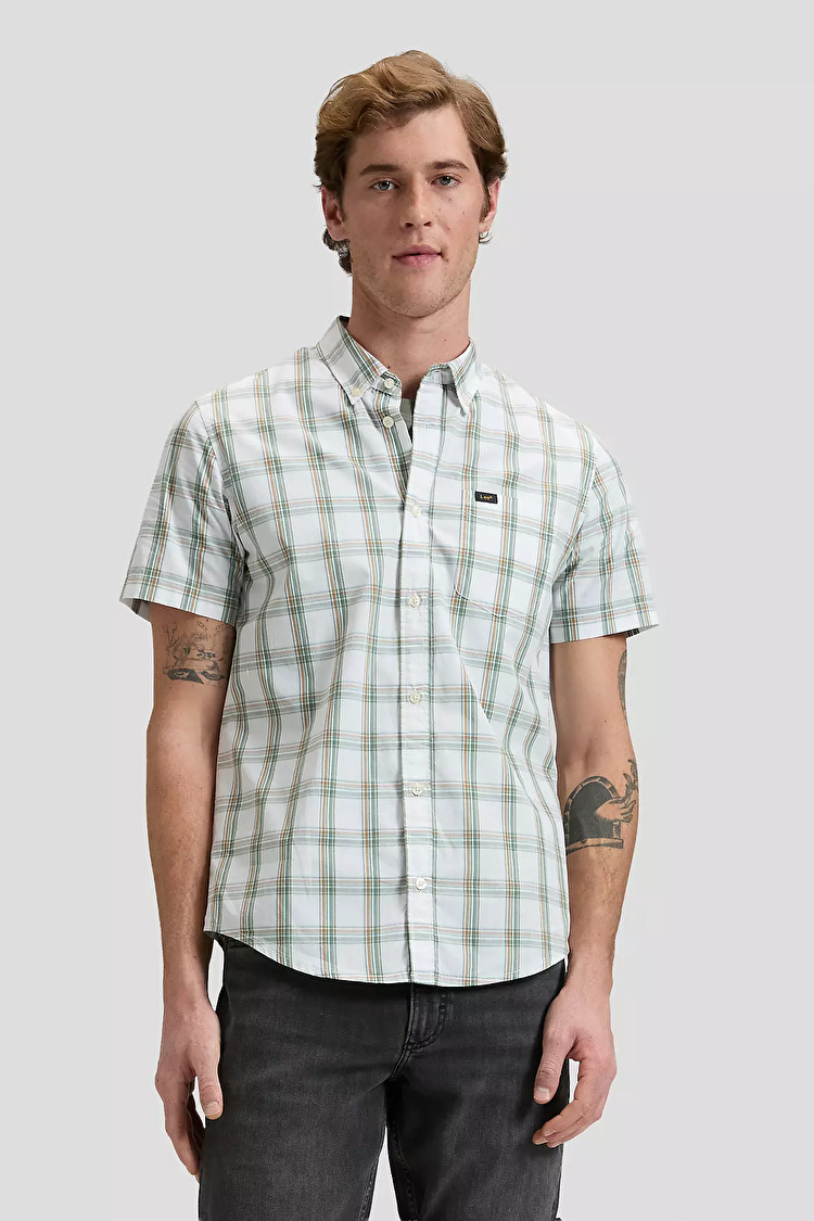 Рубашка LEE LEE BUTTON DOWN SS Regular Fit (112376552) Зеленый