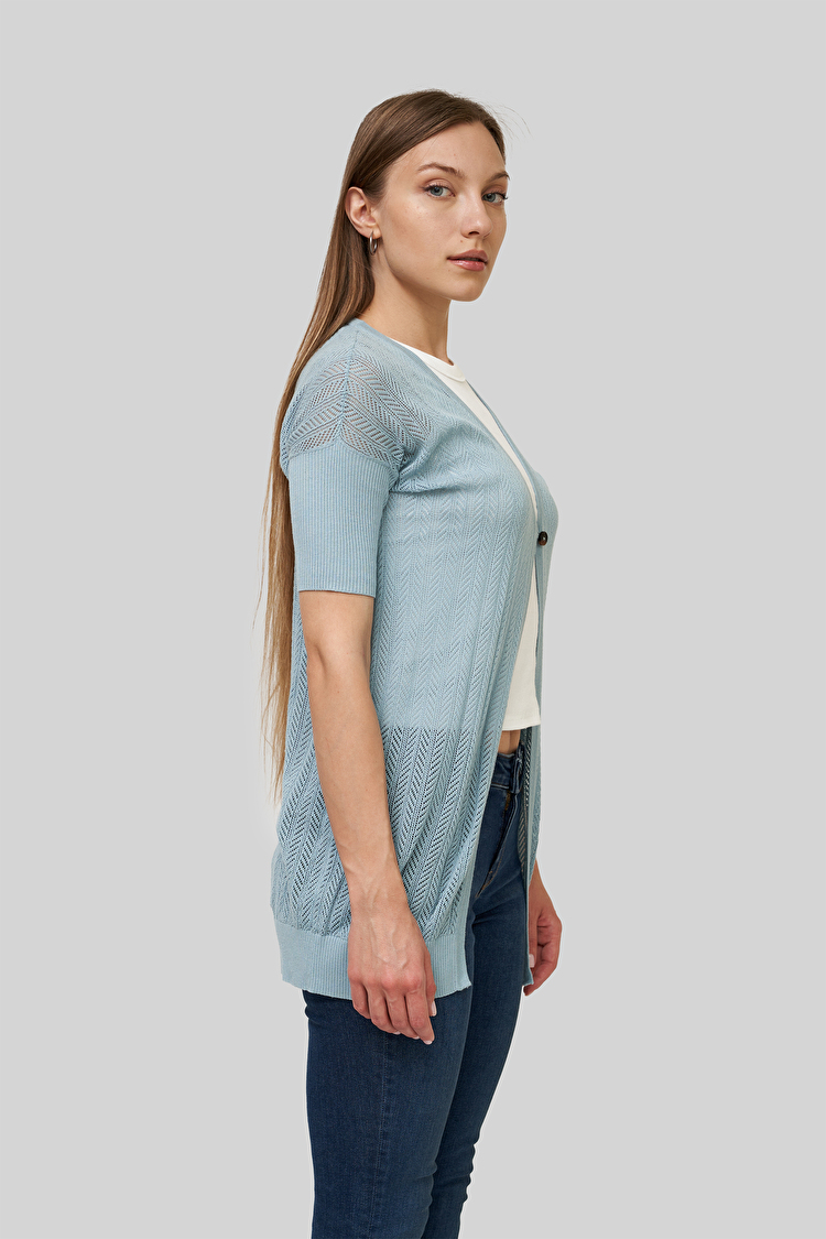 Кардіган Rifle Maglieria Tricot Slim Fit (Y63700HX80T506) Блакитний