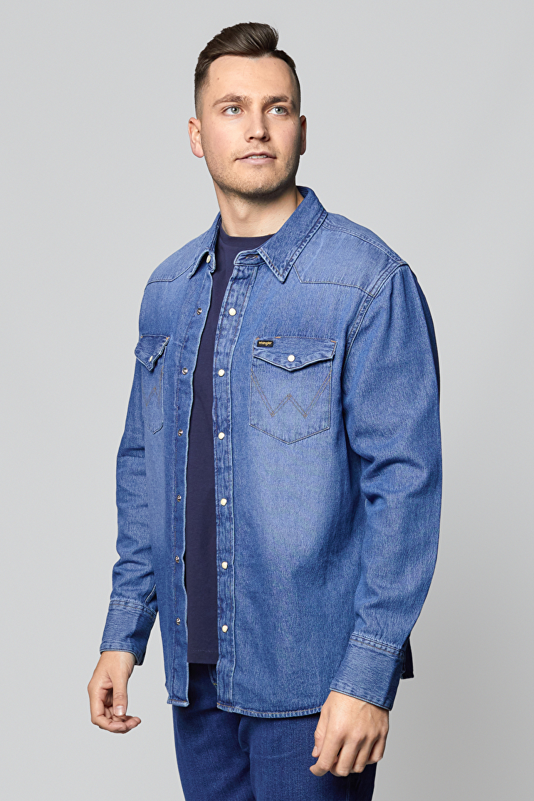 Рубашка джинсовая Wrangler 27 MW Regular Fit (W5MSLW922) Голубой