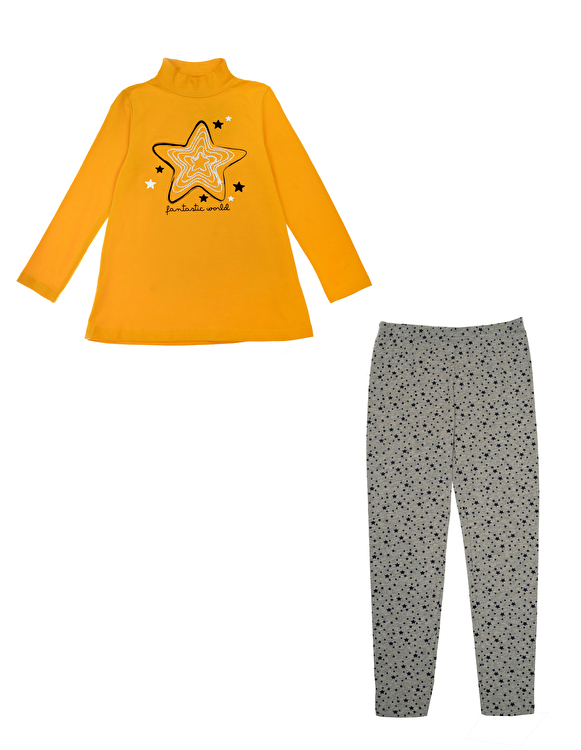 Комплект: Туніка з легінсами Losan Kids girls (526-8022AD/545) Світло-гірчичний