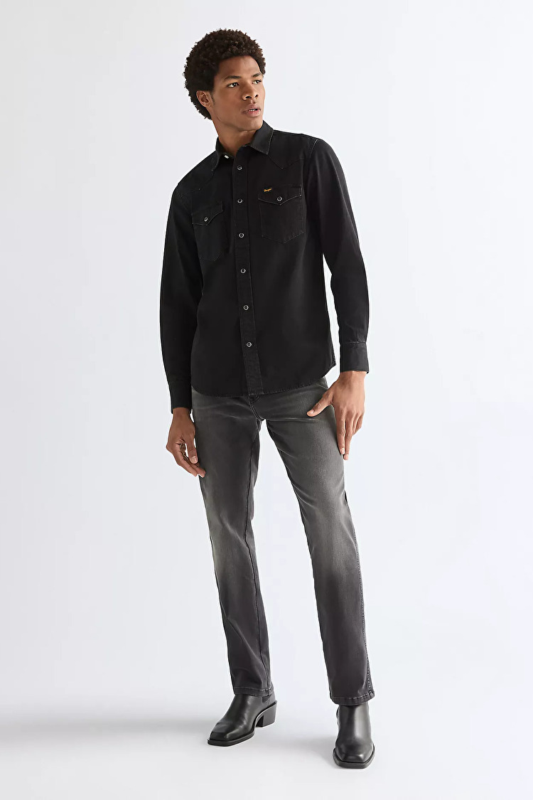 Рубашка Wrangler Western Shirt Regular Fit (112378427) Черный