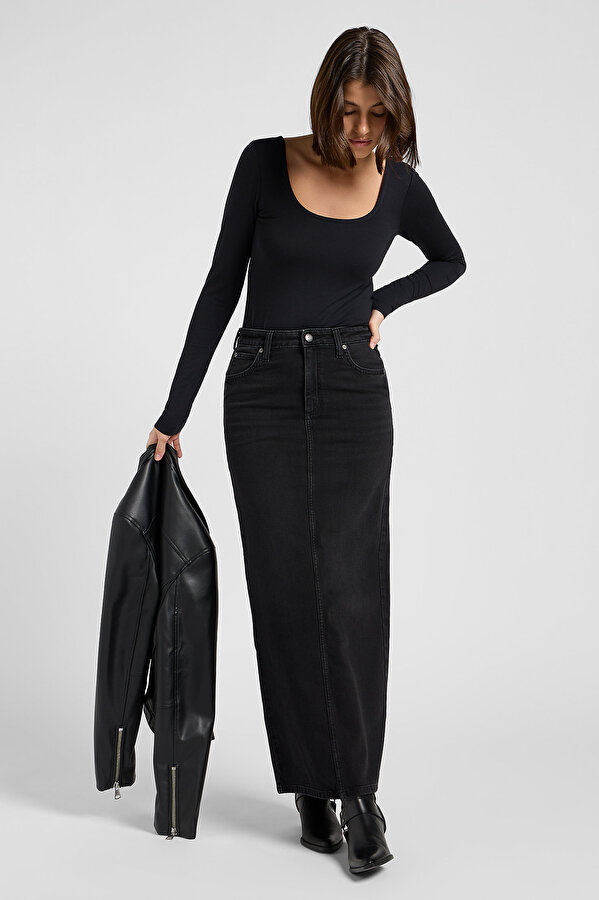 Юбка LEE Back Slit Maxi skirt Regular Fit (112370882) Черный