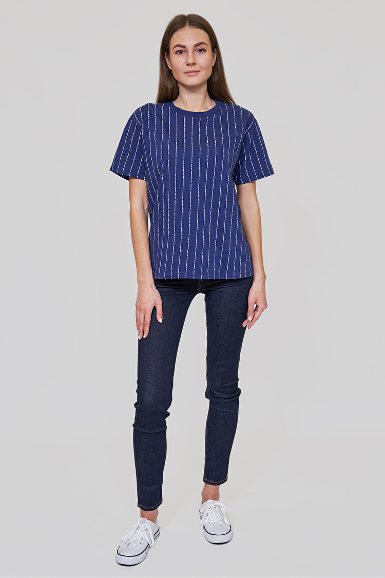 Футболка LEE AOP Logo Tee Loose Fit (L44RWNLH) Голубой