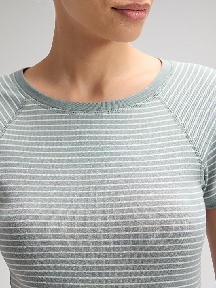 Футболка LEE Baby Tee Slim Fit (112376985) Зеленый