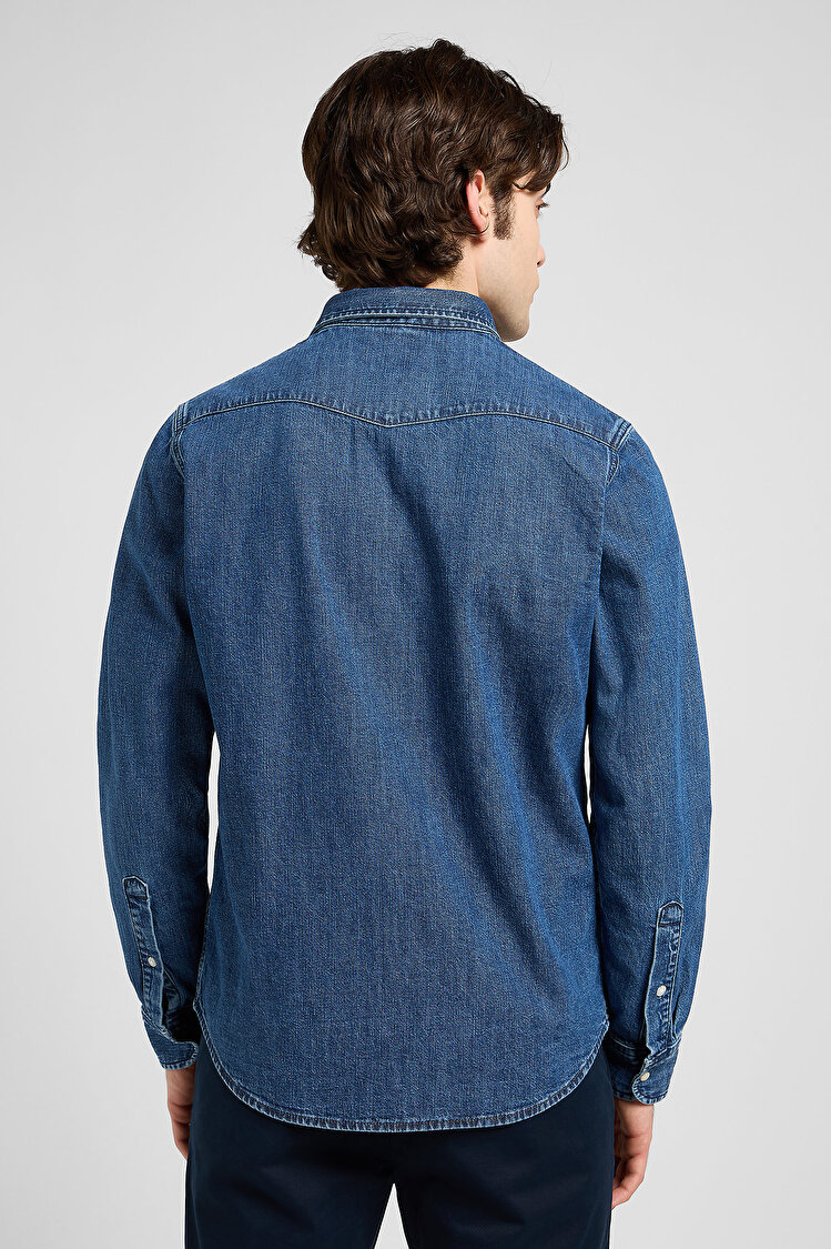 Рубашка джинсовая LEE Regular Western Shirt Regular Fit (112370562) Синий