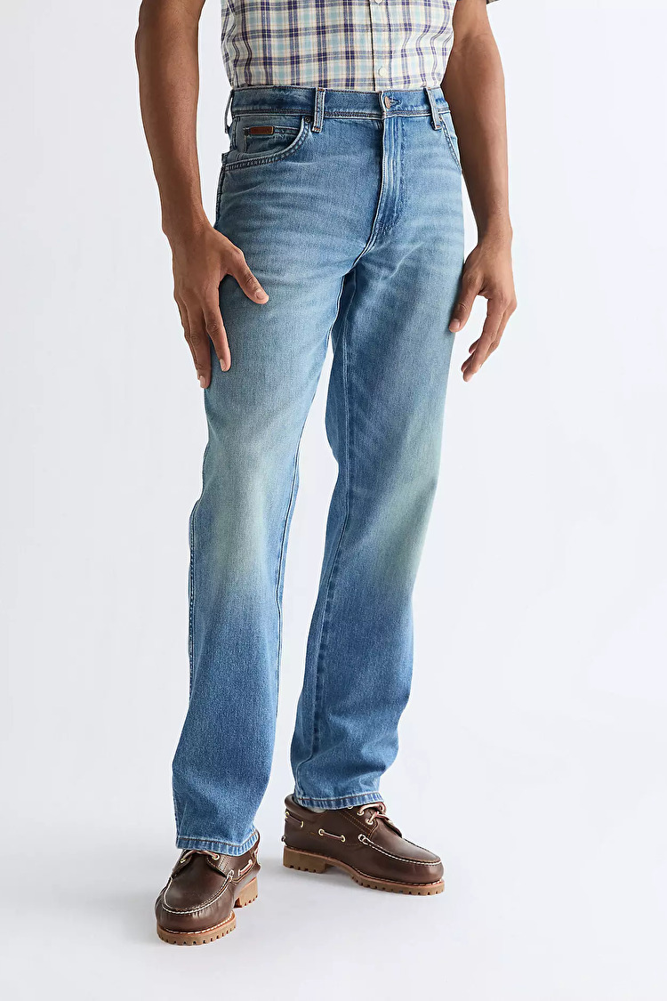 Джинси Wrangler Texas Regular Fit (112378690) Блакитний