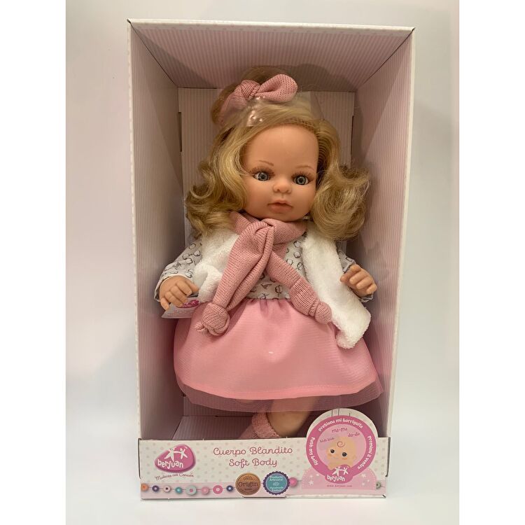 Лялька Lauru melena rubia mecanismo pulsador 40 см BERJUAN (1074)