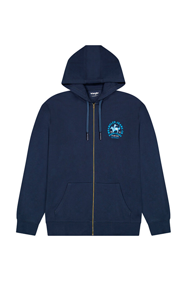 Худи Wrangler GRAPHIC ZIP HOODIE Regular Fit (112371461) Синий