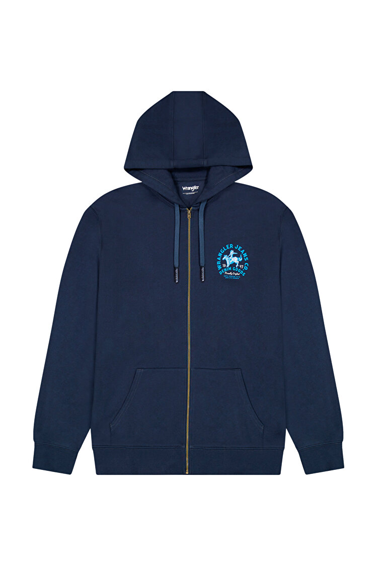 Худи Wrangler GRAPHIC ZIP HOODIE Regular Fit (112371461) Синій