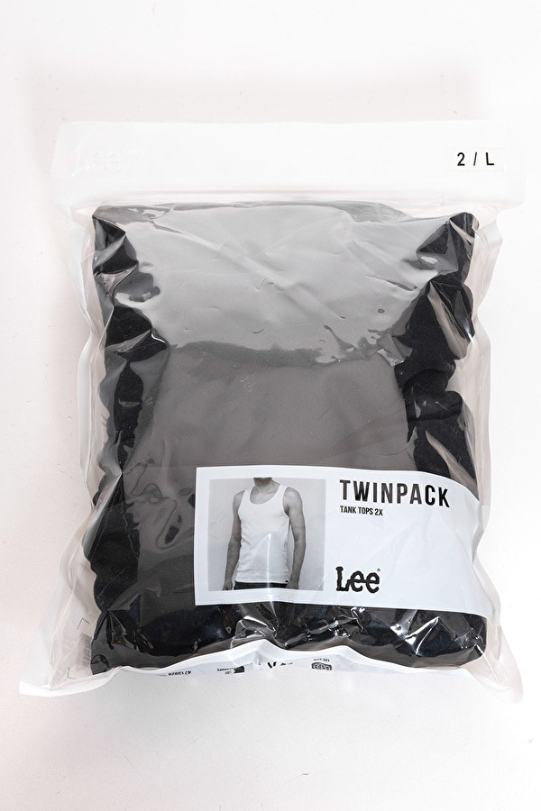 Набор майки твин-пак LEE Twin pack Regular Fit (112116287-L65ZBB01) Черный
