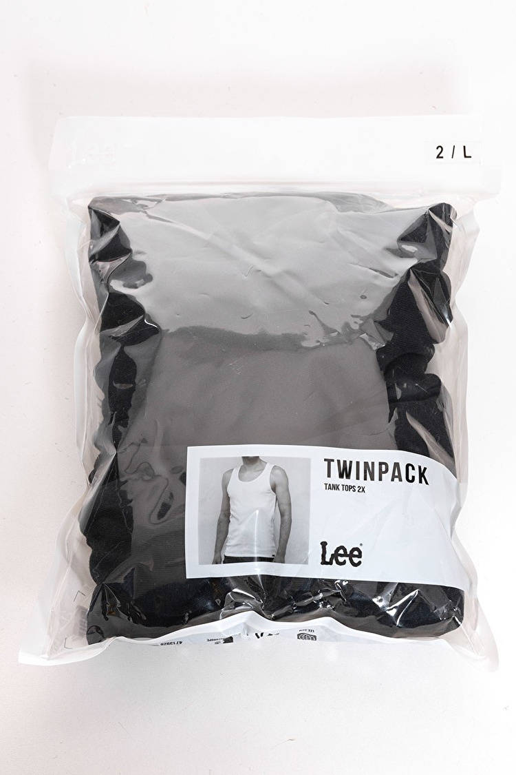 Набір майки твін-пак LEE Twin pack Regular Fit (112116287-L65ZBB01) Чорний