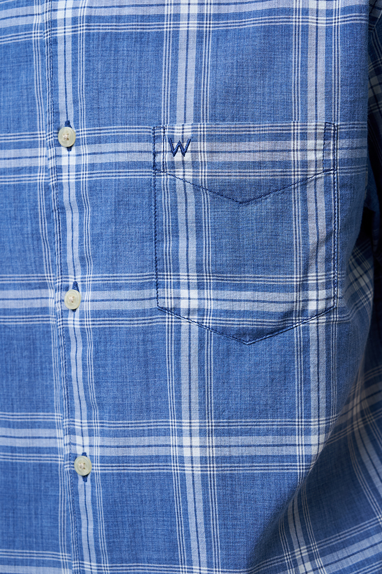 Сорочка Wrangler SS 1 PKT SHIRT Regular Fit (W5J6OEX1E) Синій