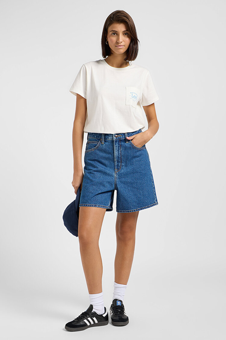 Шорти джинсові LEE Stella Short Head To Toe (112363254) Голубий