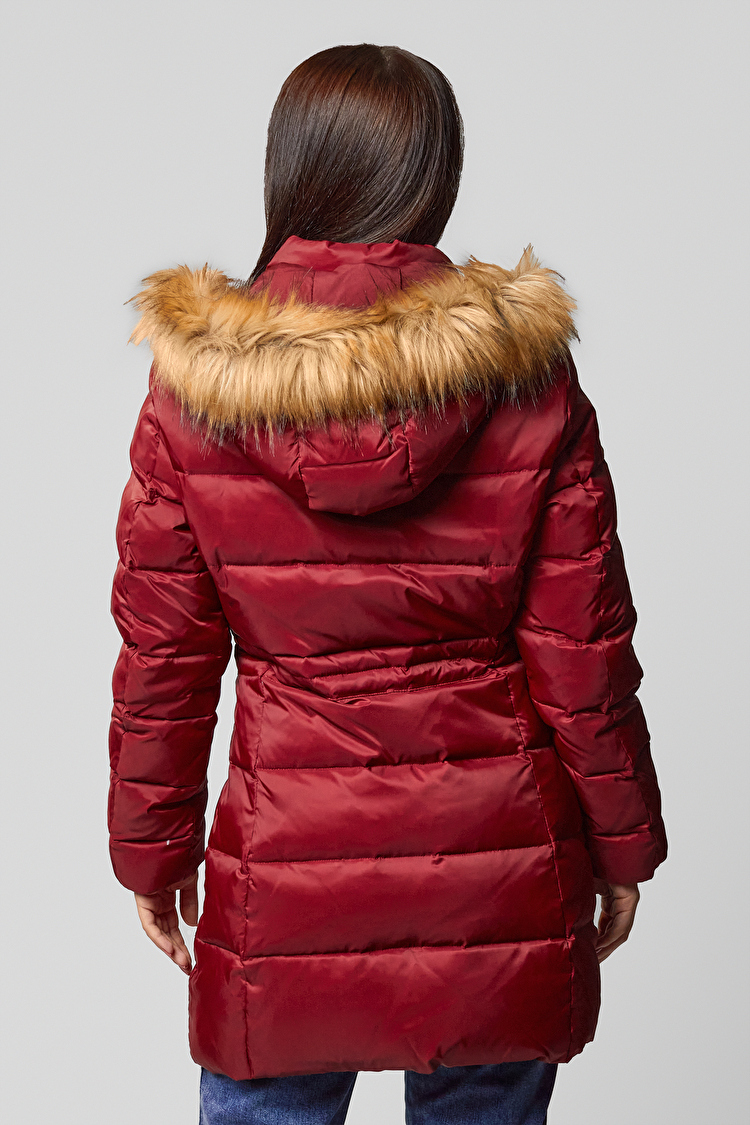 Куртка длинная Wrangler Long Puffer Slim Fit (W4105V5S6) Бордовый