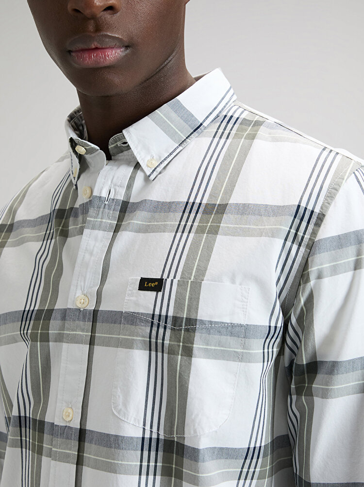 Сорочка LEE Lee Button Down Regular Fit (112376563) Оливковий