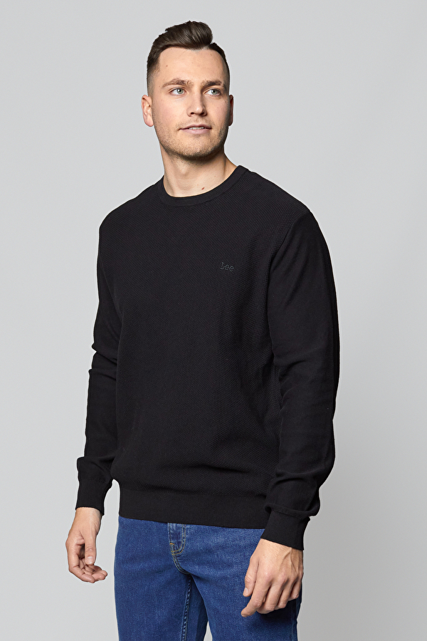 Джемпер LEE Basic Crew Knit Regular Fit (L83IKH01) Черный