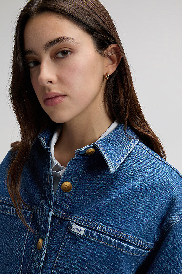 Верхня сорочка LEE UTILITY OVERSHIRT Relaxed Fit (112377054) Блакитний