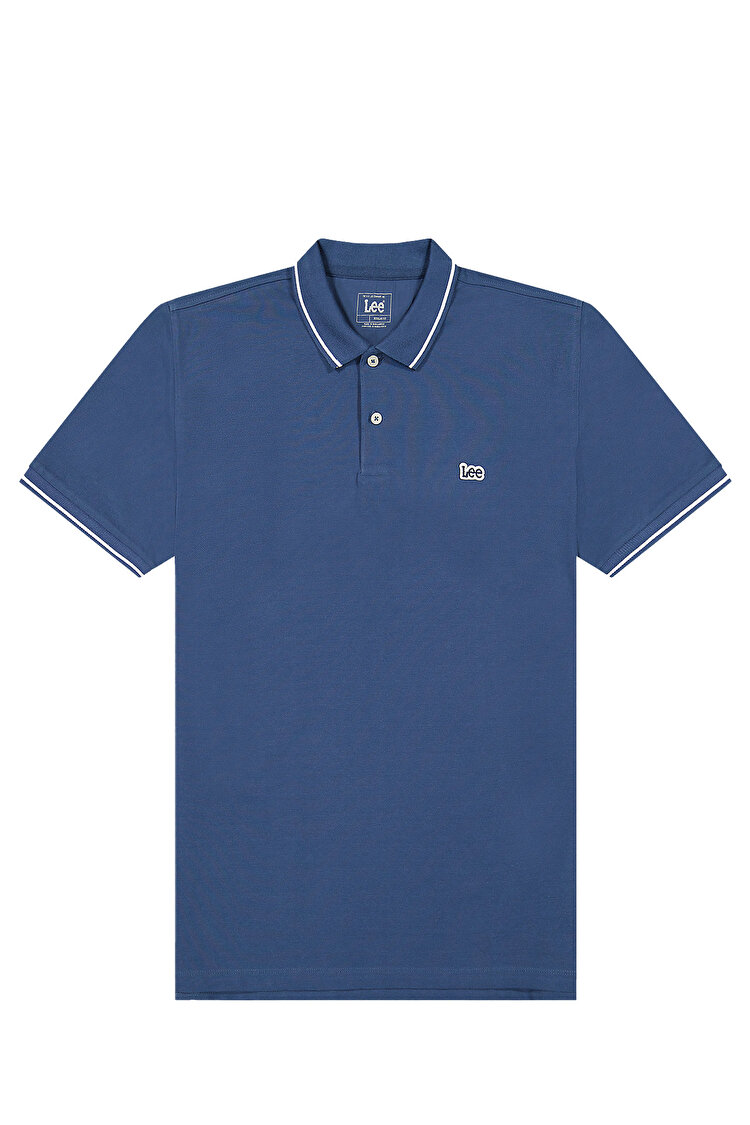 Поло LEE Pique Polo Regular Fit (112376432) Блакитний