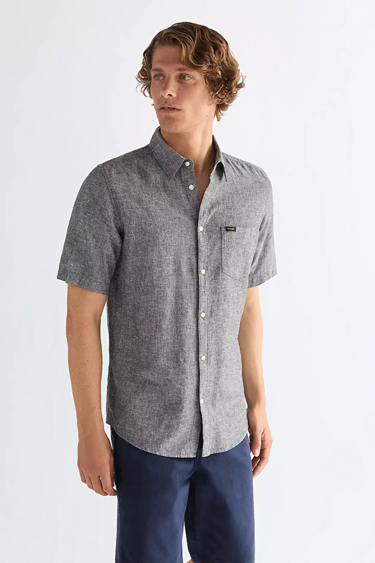 Рубашка Wrangler SS 1 PKT SHIRT Regular Fit (112378044) Серый