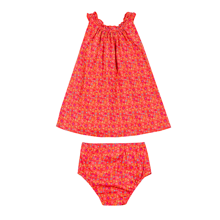 Костюм : Сарафан с трусиками Losan (218-7018AD/59) Коралловый