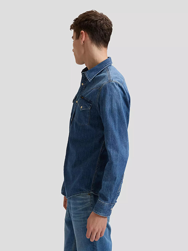 Сорочка LEE Regular Western Shirt Regular Fit (112376547) Блакитний