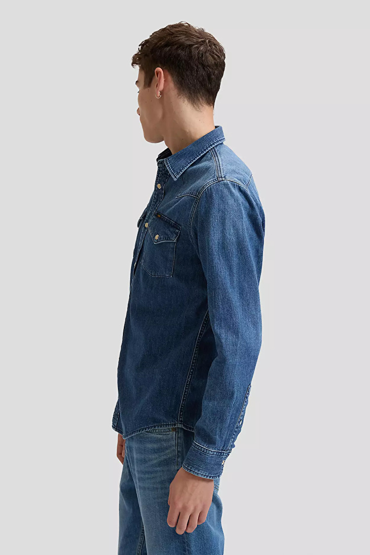 Рубашка LEE Regular Western Shirt Regular Fit (112376547) Голубой