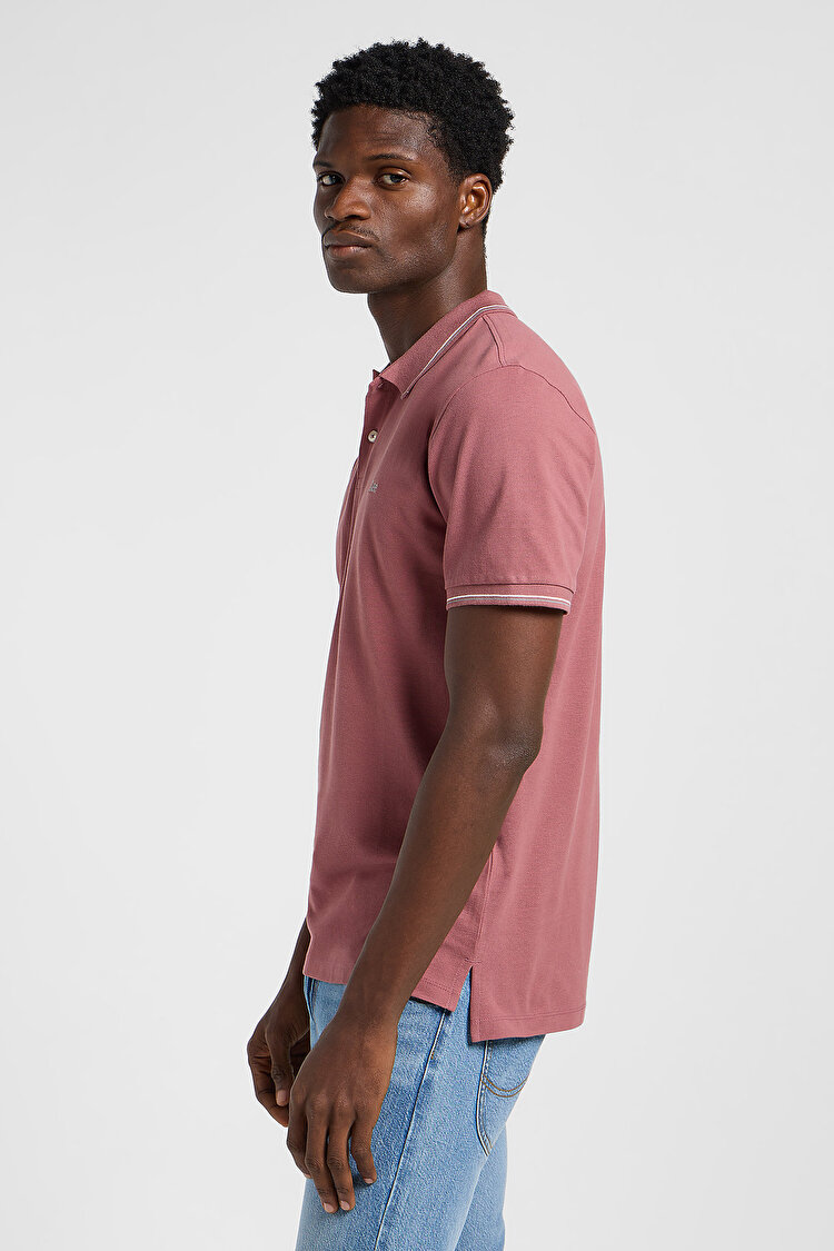 Поло LEE Pique Polo Henna (112363661) Темно-рожевий