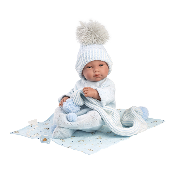 Пупс Tino 43 cm Toquilla Bambi Azul 43 см LLORENS (84337)