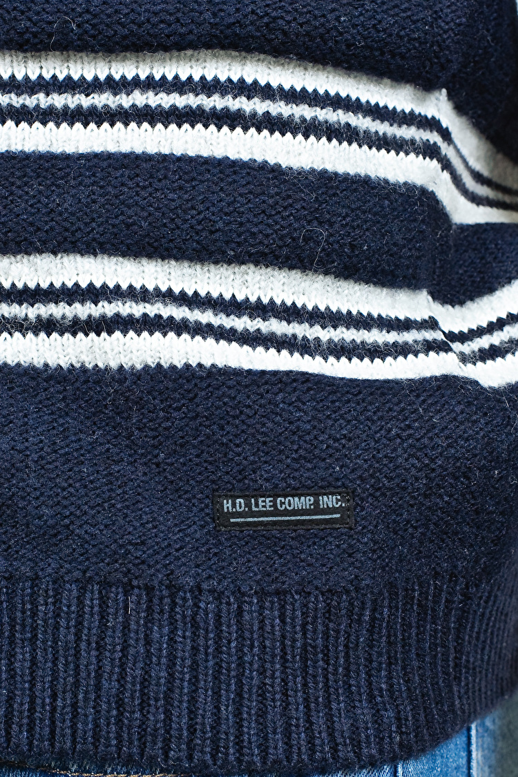 Джемпер LEE Striped Crew Knit Regular Fit (L83HLHSJ) Темно-синій