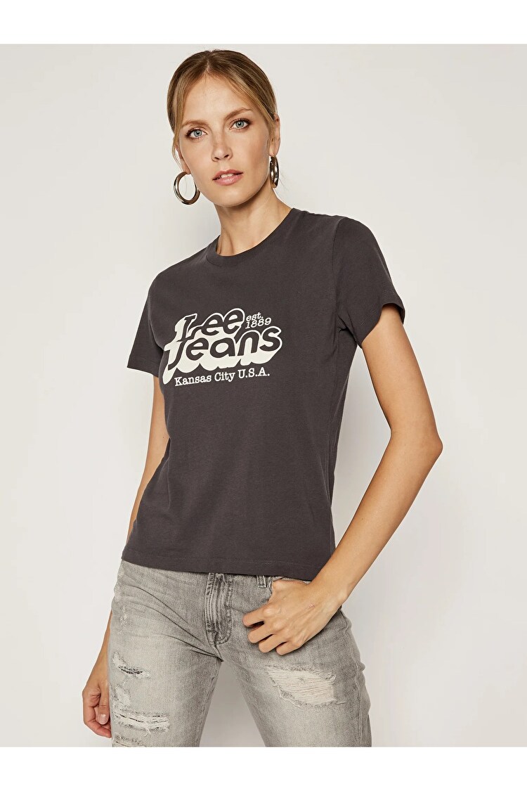Футболка LEE Slim Logo Tee Slim Fit (L44CEPON) Темно-сірий