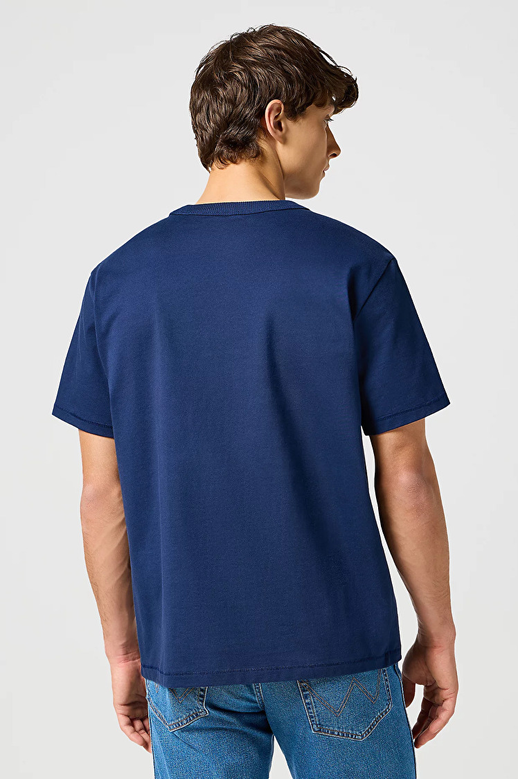 Футболка Wrangler SS SOLID TEE Relaxed Fit (112357358) Синій