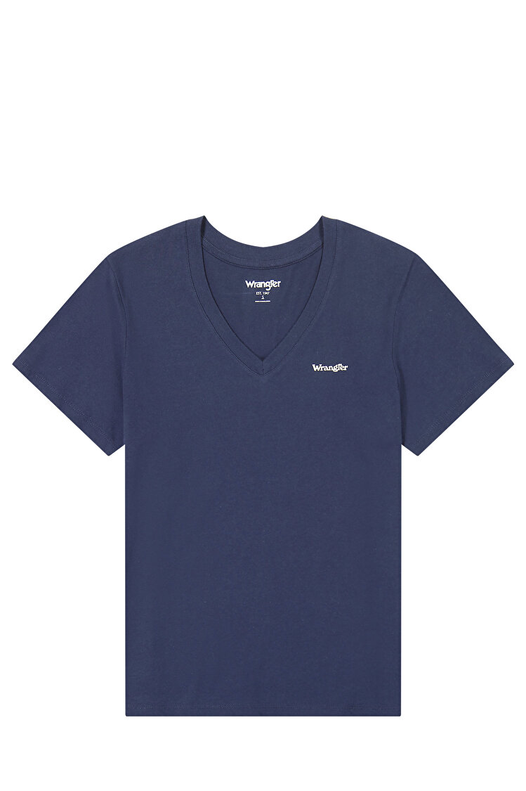 Футболка Wrangler DRAPEY V NECK  (112362546) Голубий