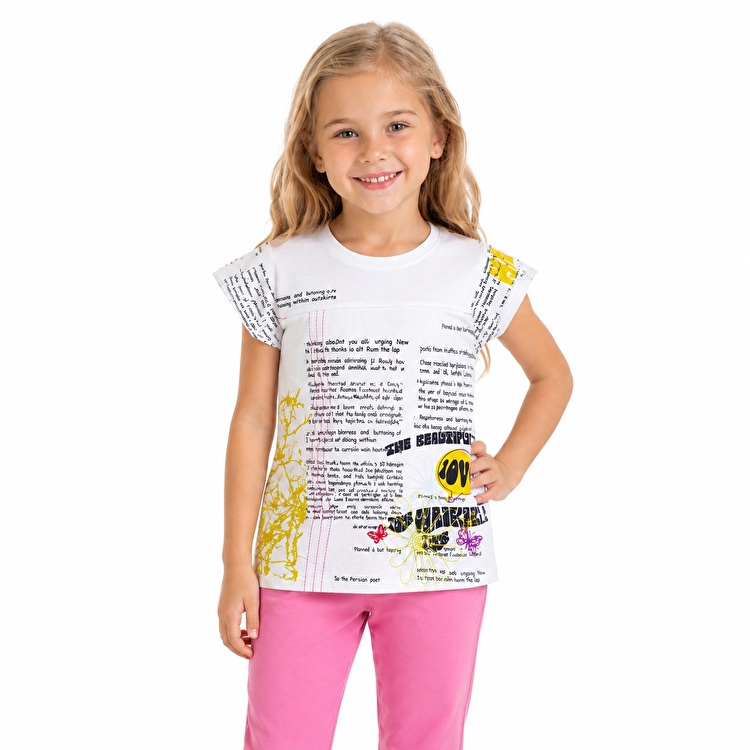 Футболка Losan Creem girls (114-1052AB/001) Білий