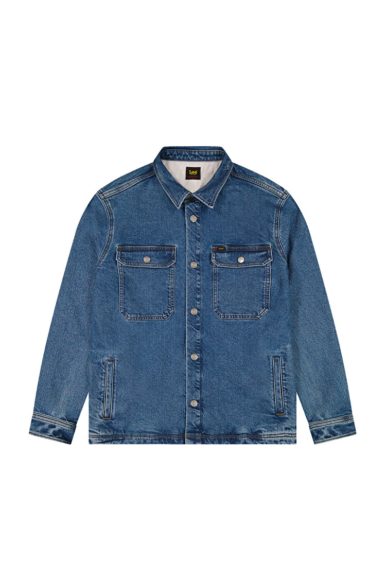 Сорочка-куртка LEE 2 POCKET OVERSHIRT Relaxed Fit (112377758) Блакитний