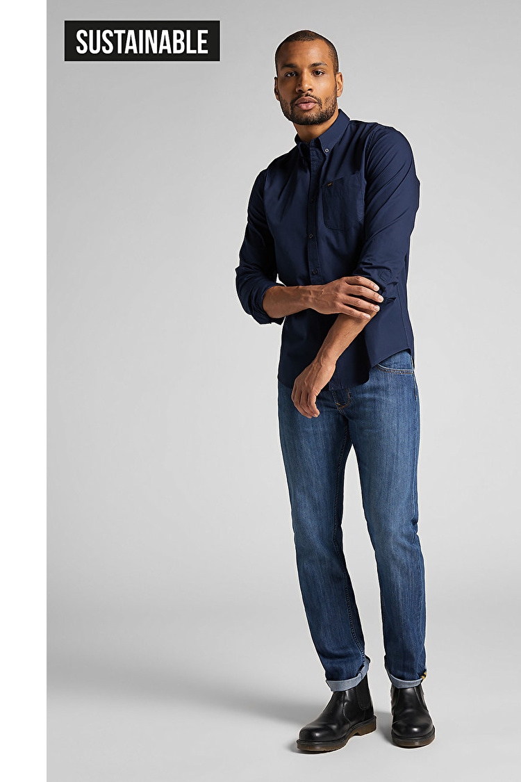 Рубашка LEE Lee Button Down Regular Fit (L880JK35) Темно-синий