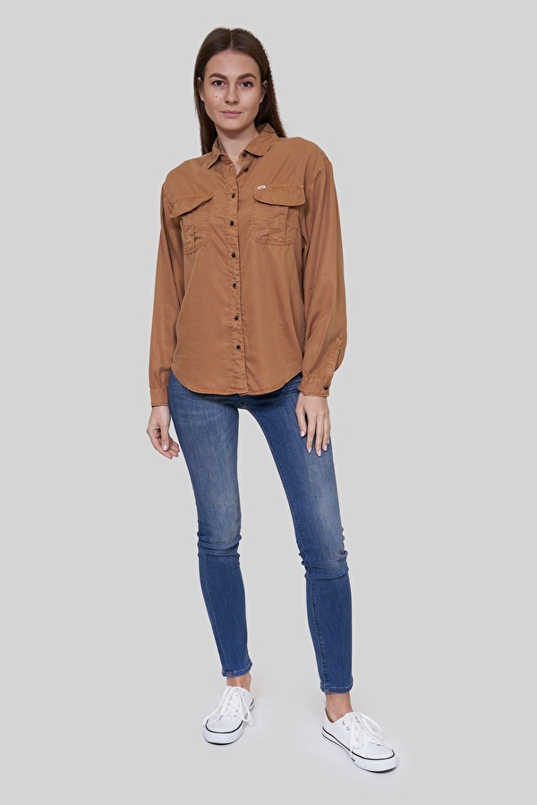 Рубашка LEE Floral Blouse Relaxed Fit (L49UBPSZ) Коричневый