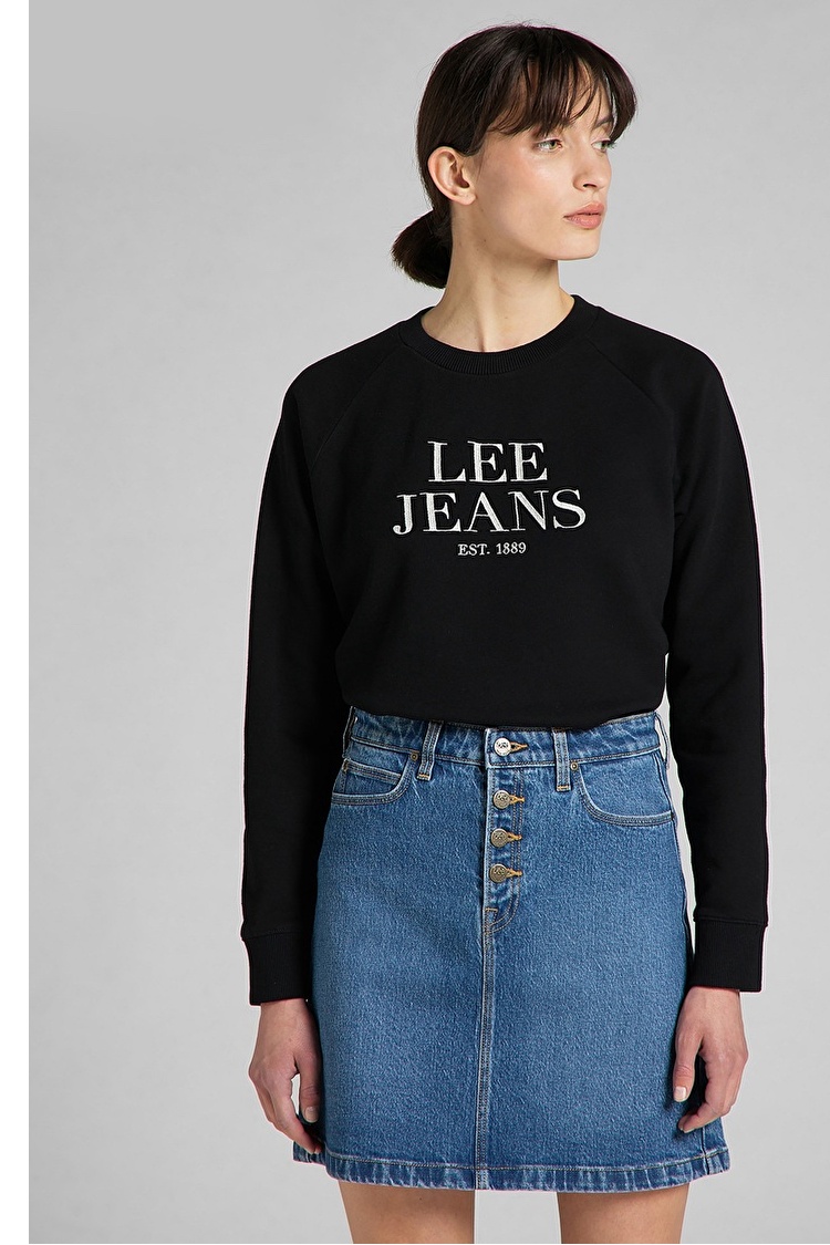 Свитшот LEE Crew Neck Sweatshirt Regular Fit (L53ATX01) Черный