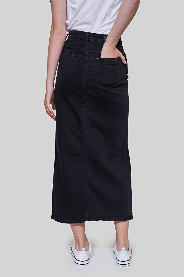 Юбка джинсовая LEE Ultra Long Split Skirt Slim Fit (L38LOKSS) Черный