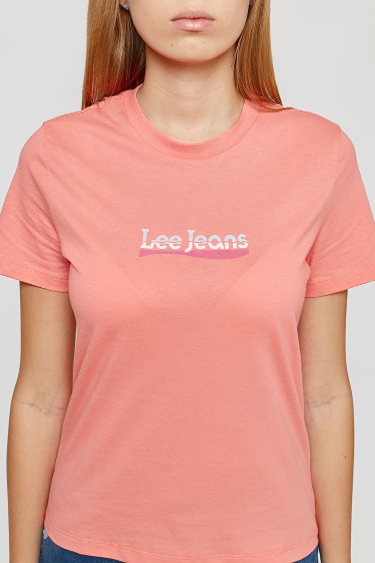 Футболка LEE Slim Logo Tee Slim Fit (L44NEPQJ) Розовый