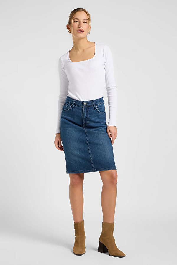 Юбка LEE MIDI SKIRT Regular Fit (112370881) Синий