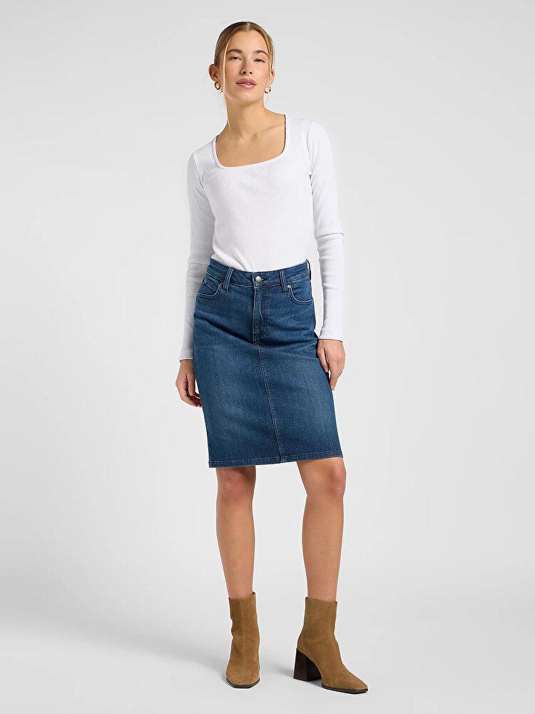 Юбка LEE MIDI SKIRT Regular Fit (112370881) Синий