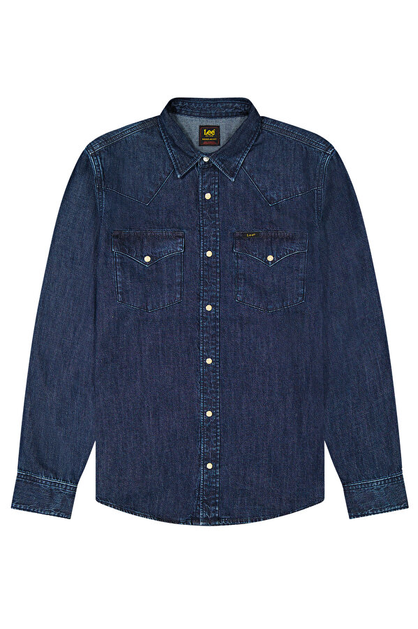 Сорочка джинсова LEE Regular Western Shirt Regular Fit (112370561) Синій