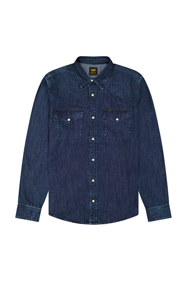 Рубашка джинсовая LEE Regular Western Shirt Regular Fit (112370561) Синий