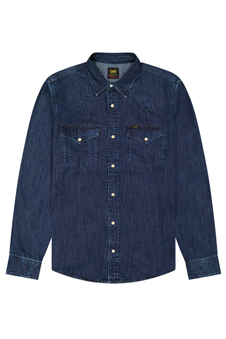 Рубашка джинсовая LEE Regular Western Shirt Regular Fit (112370561) Синий