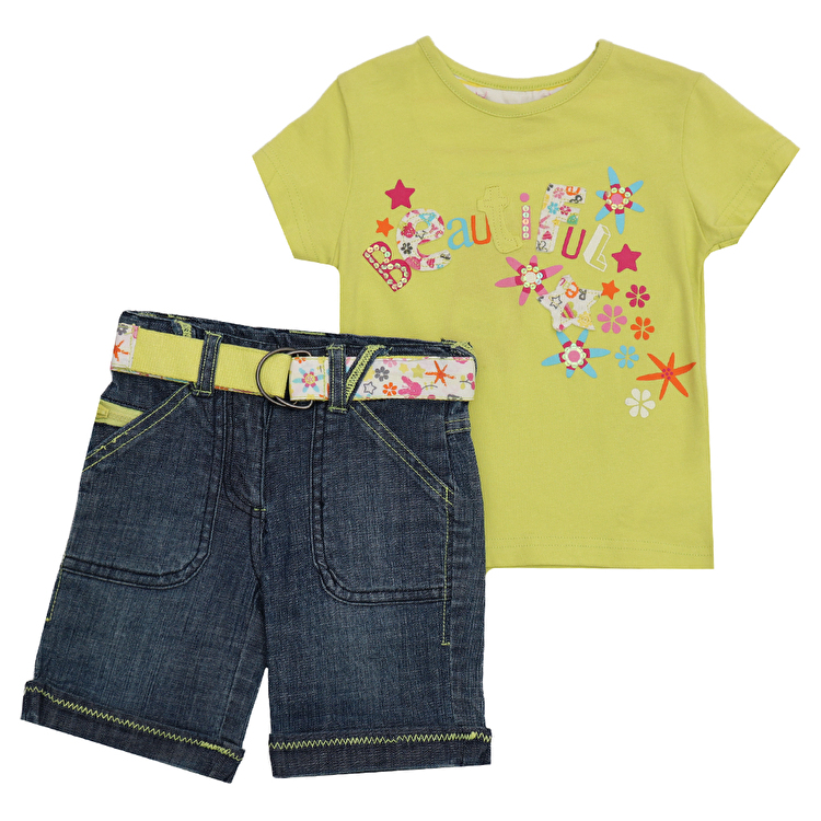 Комплект: Футболка та шорти Losan Mc baby girls (016800904/20) Яскраво-зелений