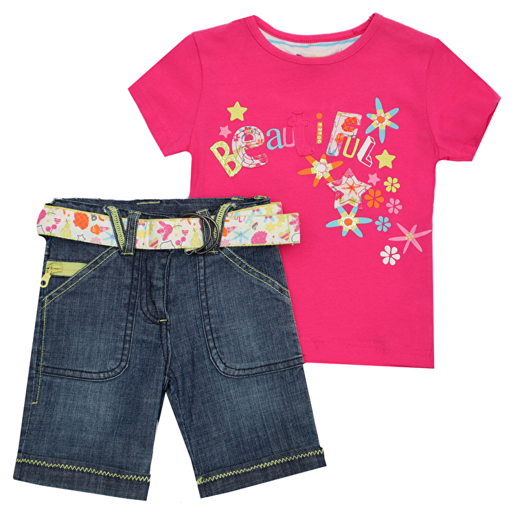 Комплект: Футболка та шорти Losan Mc baby girls (016800904/142) Малиновий