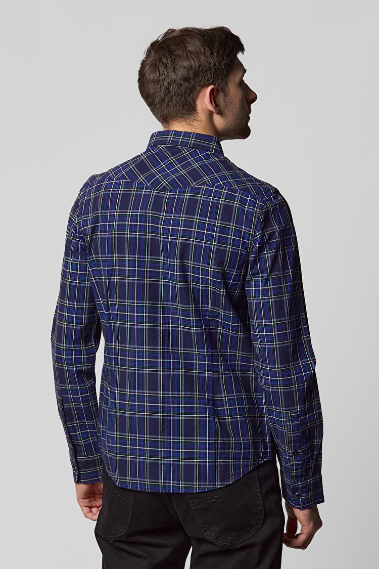 Сорочка LEE Western Shirt Slim Fit (L643ZASJ) Темно-синій