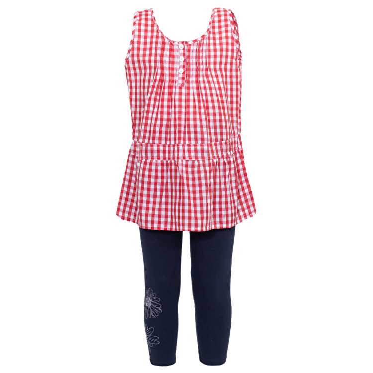 Комплект: Туніка з легінсами Losan Mc baby girls (214-8005AB/51) Червоний, чорний