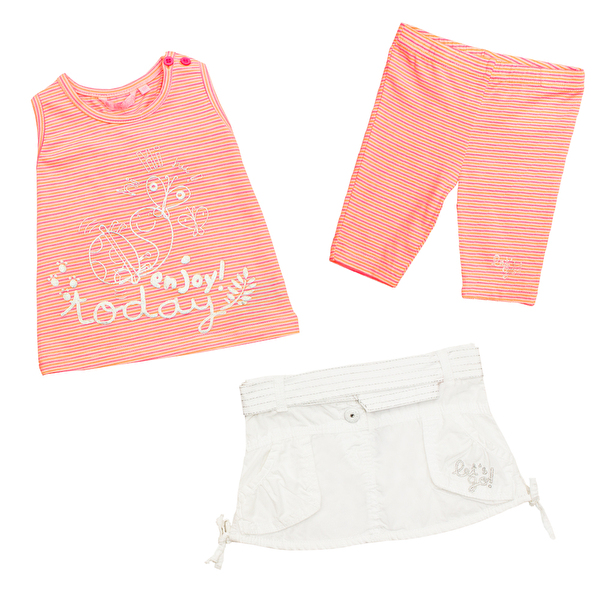 Комплект: майка, юбка, леггинсы Losan Mc baby girls (018803404/589) Розовый
