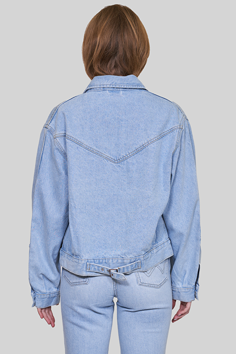 Куртка джинсовая Wrangler WESTERN UTILITY Relaxed Fit (W427MC25E) Голубой